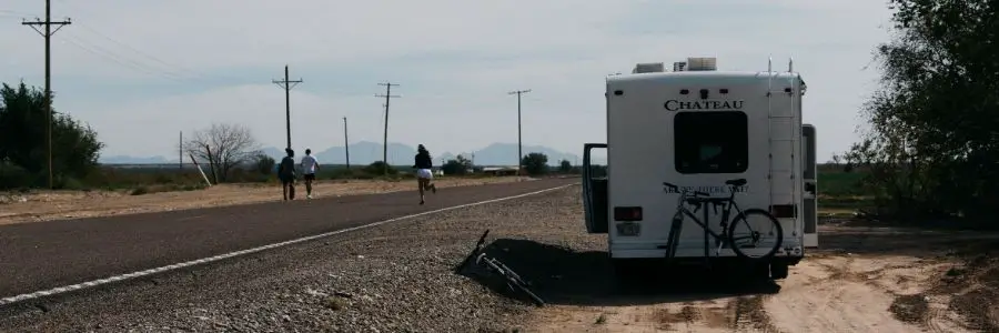 RV on the side of a road